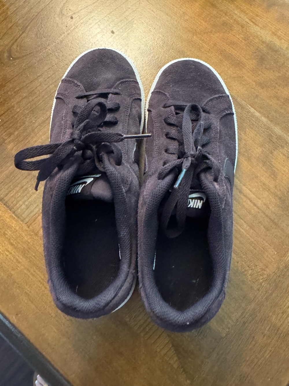 Nike Women’s Suede Court Royale Casual Sneakers in Deep Purple